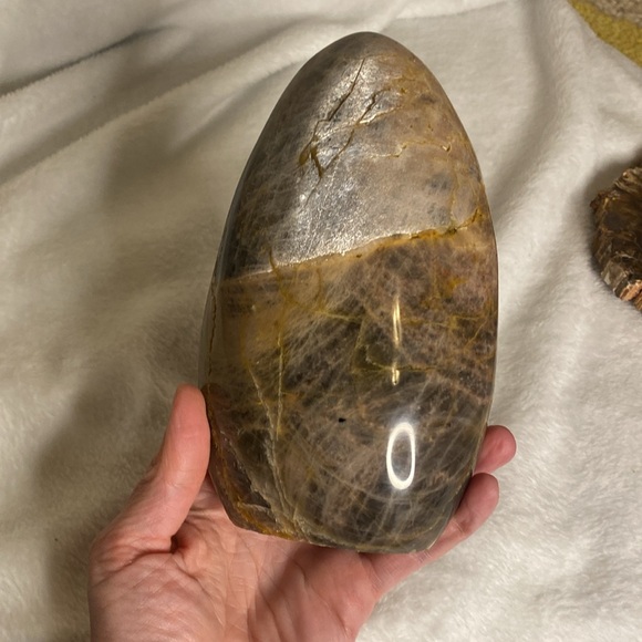 ✨ 3.4lbs (!) Large Black Moonstone Freeform | Smoky + Peach Flash | Feldspar ✨